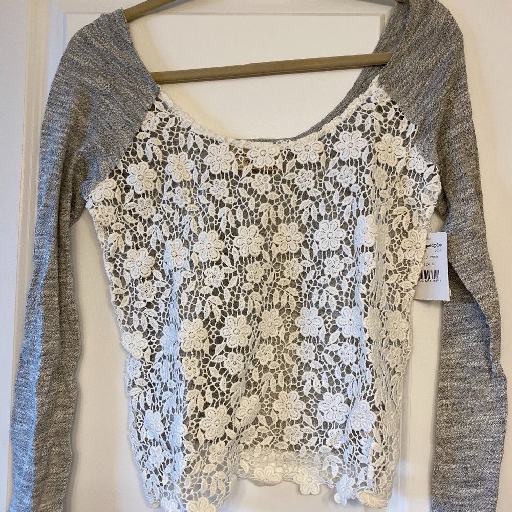 Lace Free People Long Sleeve Shirt